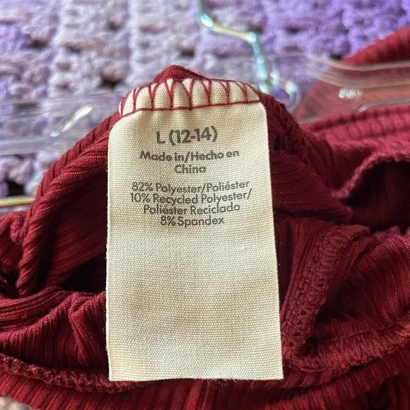 🔥5 for $16🔥No Boundaries Women’s Burgundy Flared Pants/Leggings - Picture 9 of 9